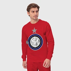 Костюм хлопковый мужской Inter FC, цвет: красный — фото 2
