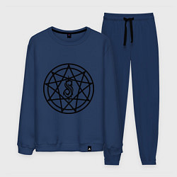 Костюм хлопковый мужской Slipknot Pentagram, цвет: тёмно-синий