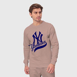 Костюм хлопковый мужской NY - Yankees, цвет: пыльно-розовый — фото 2