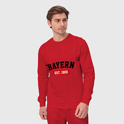Костюм хлопковый мужской FC Bayern Est. 1900, цвет: красный — фото 2