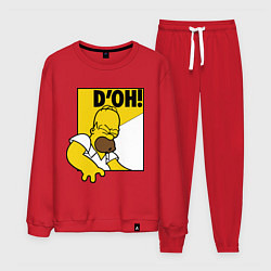 Костюм хлопковый мужской Homer D'OH!, цвет: красный