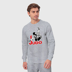 Костюм хлопковый мужской Judo Master, цвет: меланж — фото 2