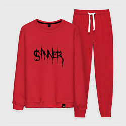 Костюм хлопковый мужской Real Sinner, цвет: красный