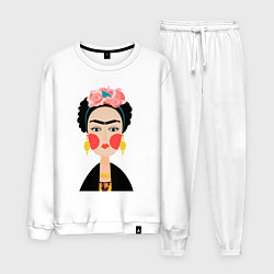 Костюм хлопковый мужской Фрида Кало, цвет: белый