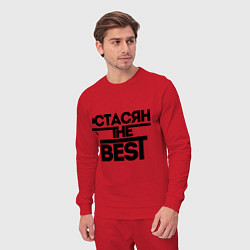 Костюм хлопковый мужской Стасян the best, цвет: красный — фото 2