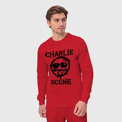 Костюм хлопковый мужской HU: Charlie Scene, цвет: красный — фото 2