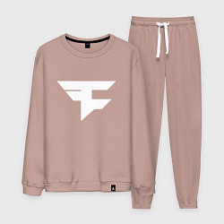 Костюм хлопковый мужской FAZE Symbol, цвет: пыльно-розовый