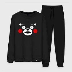 Костюм хлопковый мужской Kumamon Face, цвет: черный