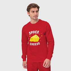 Костюм хлопковый мужской Space Cheese, цвет: красный — фото 2