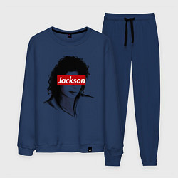 Костюм хлопковый мужской Michael Jackson Supreme, цвет: тёмно-синий