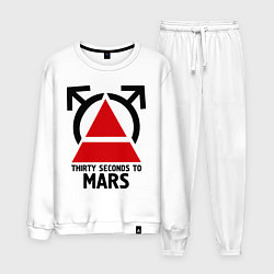 Костюм хлопковый мужской Thirty Seconds To Mars, цвет: белый