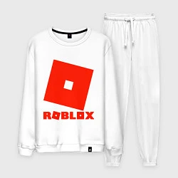 Костюм хлопковый мужской Roblox Logo, цвет: белый
