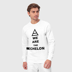 Костюм хлопковый мужской We are the echelon, цвет: белый — фото 2