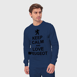 Костюм хлопковый мужской Keep Calm & Love Peugeot, цвет: тёмно-синий — фото 2
