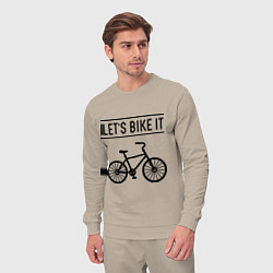 Костюм хлопковый мужской Lets bike it, цвет: миндальный — фото 2