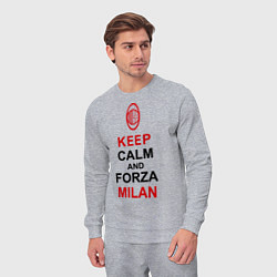 Костюм хлопковый мужской Keep Calm & Forza Milan, цвет: меланж — фото 2