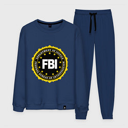 Костюм хлопковый мужской FBI Departament, цвет: тёмно-синий