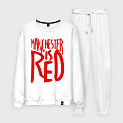 Костюм хлопковый мужской Manchester is Red, цвет: белый