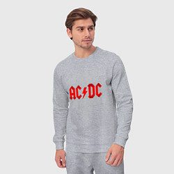 Костюм хлопковый мужской AC/DC: Black Ice, цвет: меланж — фото 2