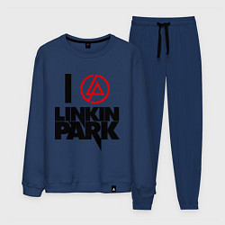 Костюм хлопковый мужской I love Linkin Park, цвет: тёмно-синий