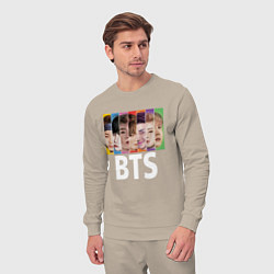 Костюм хлопковый мужской BTS: Boys Faces, цвет: миндальный — фото 2