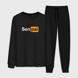 Костюм хлопковый мужской Senpai: Pornhub Style, цвет: черный