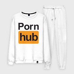Костюм хлопковый мужской PornHub, цвет: белый