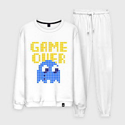 Костюм хлопковый мужской Pac-Man: Game over, цвет: белый