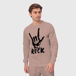 Костюм хлопковый мужской Real Rock, цвет: пыльно-розовый — фото 2