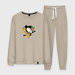 Костюм хлопковый мужской Pittsburgh Penguins: Evgeni Malkin, цвет: миндальный
