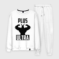 Костюм хлопковый мужской PLUS ULTRA черный, цвет: белый
