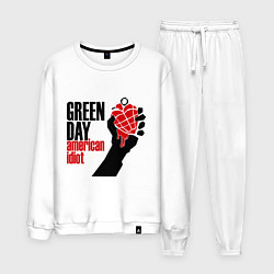 Костюм хлопковый мужской Green Day: American idiot, цвет: белый