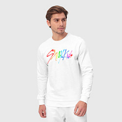 Костюм хлопковый мужской STRAY KIDS АВТОГРАФЫ, цвет: белый — фото 2