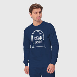 Костюм хлопковый мужской Dead inside, цвет: тёмно-синий — фото 2