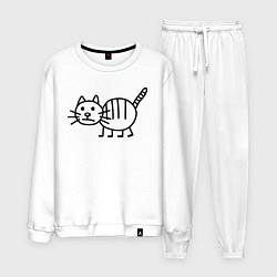 Мужской костюм Рисунок кота