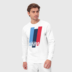 Костюм хлопковый мужской BMW motosport, цвет: белый — фото 2
