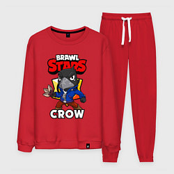 Костюм хлопковый мужской BRAWL STARS CROW, цвет: красный