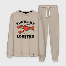 Костюм хлопковый мужской Youre my Lobster, цвет: миндальный