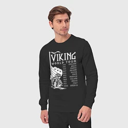 Костюм хлопковый мужской Viking world tour, цвет: черный — фото 2