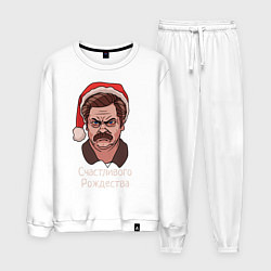 Костюм хлопковый мужской Ron Swanson, цвет: белый
