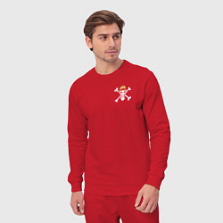 Костюм хлопковый мужской One Piece, цвет: красный — фото 2