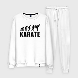 Костюм хлопковый мужской Karate Evolution, цвет: белый