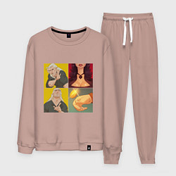 Костюм хлопковый мужской Выбор Ведьмака, цвет: пыльно-розовый