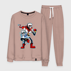 Костюм хлопковый мужской UNDERTALE, цвет: пыльно-розовый