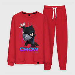 Костюм хлопковый мужской Brawl Stars CROW, цвет: красный