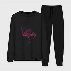 Костюм хлопковый мужской Flamingo, цвет: черный