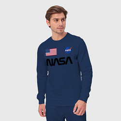 Костюм хлопковый мужской NASA НАСА, цвет: тёмно-синий — фото 2