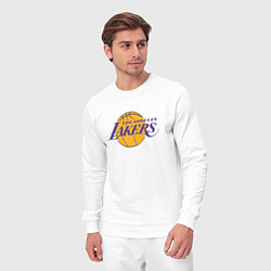 Костюм хлопковый мужской LA LAKERS, цвет: белый — фото 2