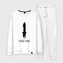 Костюм хлопковый мужской Free Fire, цвет: белый