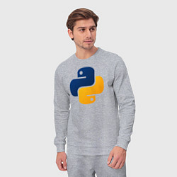 Костюм хлопковый мужской Python, цвет: меланж — фото 2
